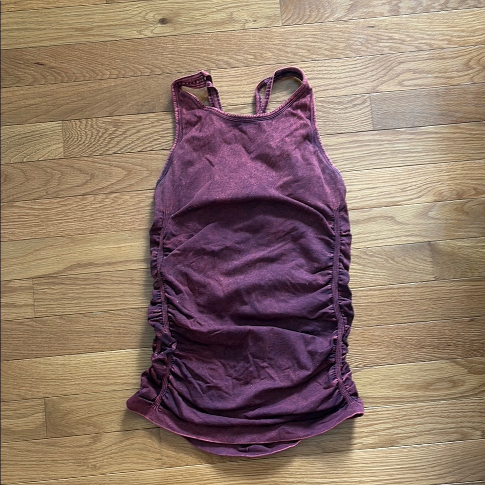 NUX Maroon Tank Top with Built in Bra